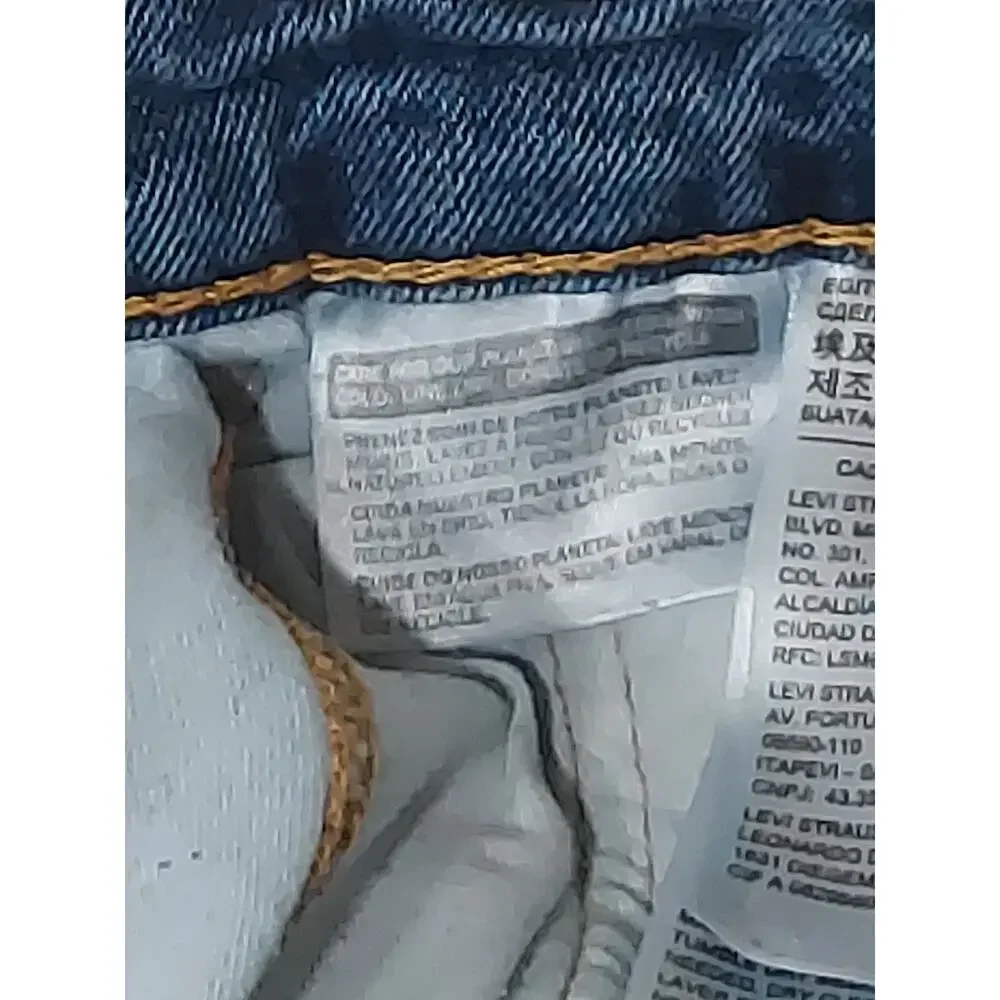 Levi’s 514 Straight Fit Jeans Men 42x30 Blue Denim Classic Wash Pants